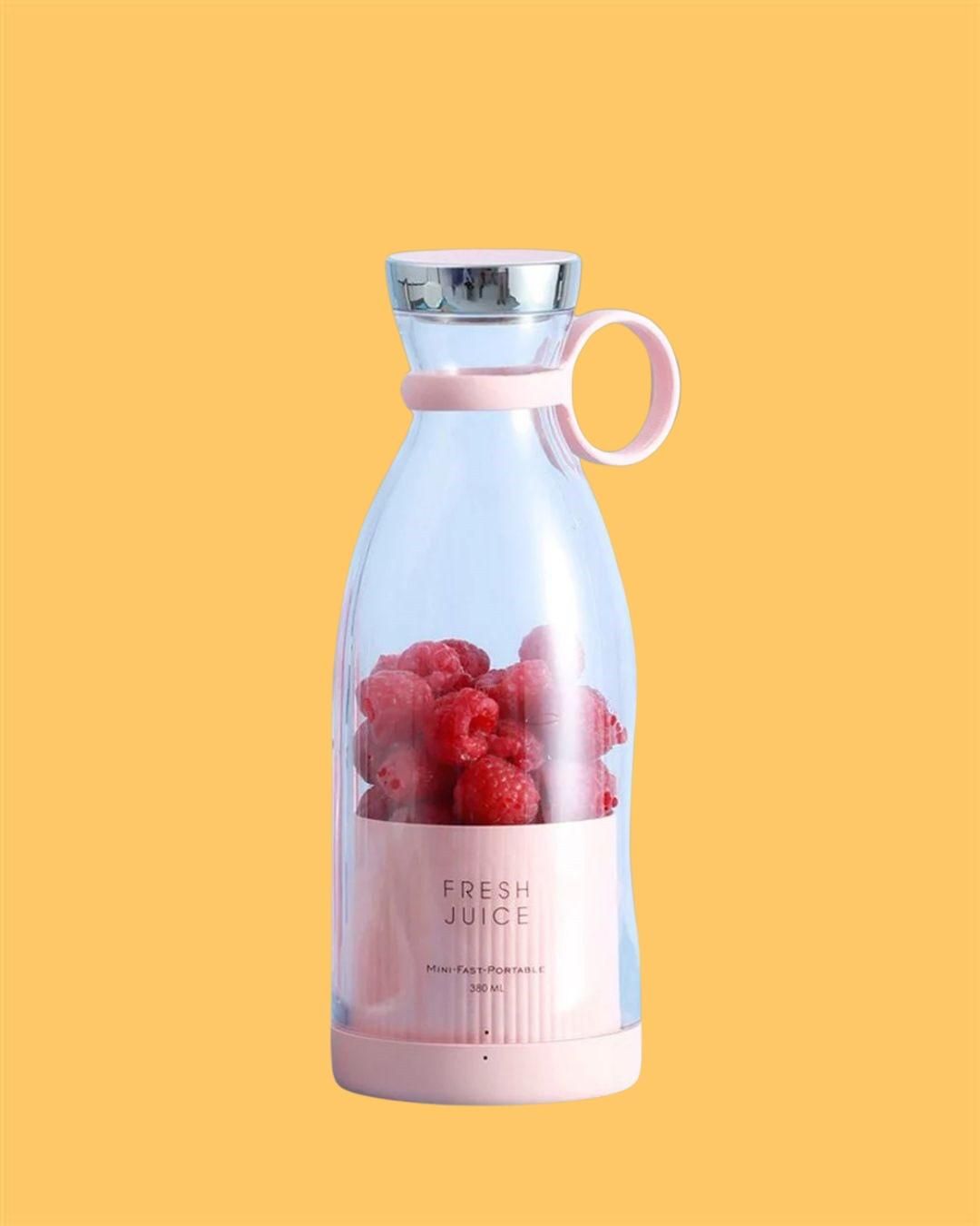 Portable Electric Mini Juicer Bottle — Wireless Personal Blender for Smoothies & Shakes (4-Blade Power)